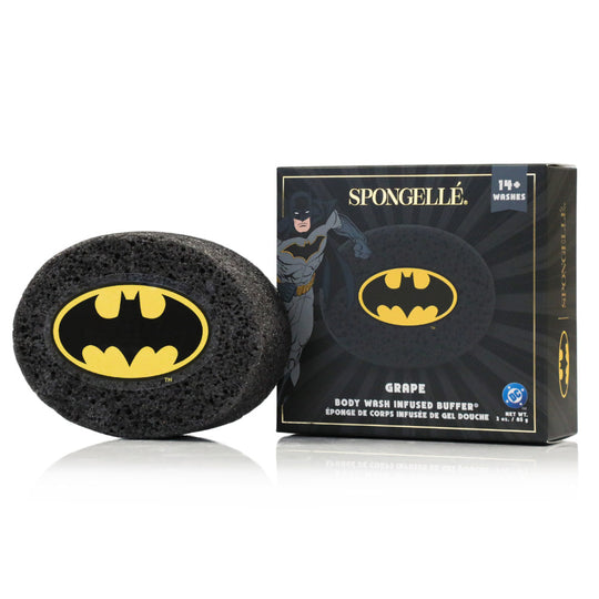 DC BATMAN BODY WASH INFUSED BUFFER - GRAPE banner
