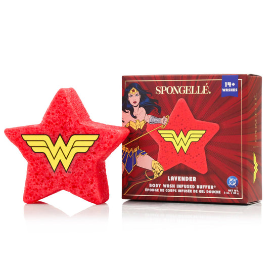 DC WONDER WOMAN BODY WASH INFUSED BUFFER - LAVENDER banner