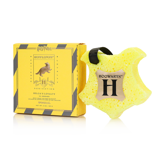 HARRY POTTER HUFFLEPUFF BODY WASH INFUSED BUFFER - HELGA'S LOYALTY banner