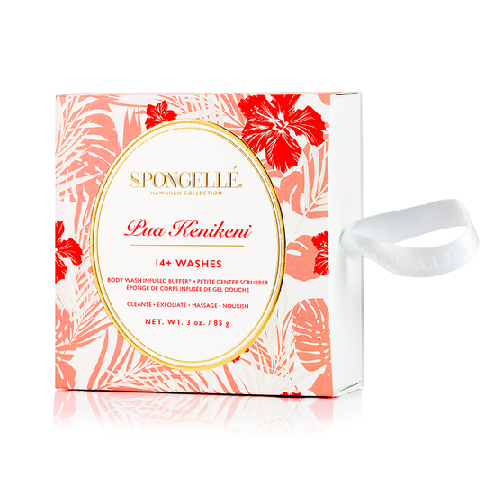 HAWAIIAN COLLECTION BODY WASH INFUSED BUFFER - PUA KENIKENI (RED) banner