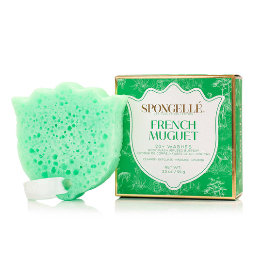 LES FLEURS BODY WASH INFUSED BUFFER 20+ - FRENCH MUGUET (GREEN) banner