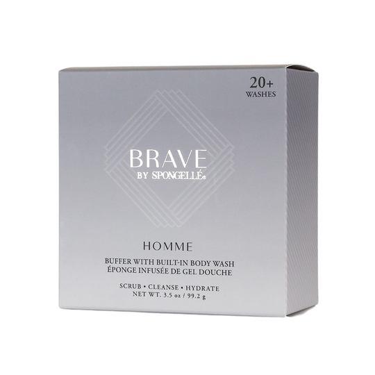 MEN'S HOMME COLLECTION BODY WASH INFUSED BUFFER - BRAVE banner